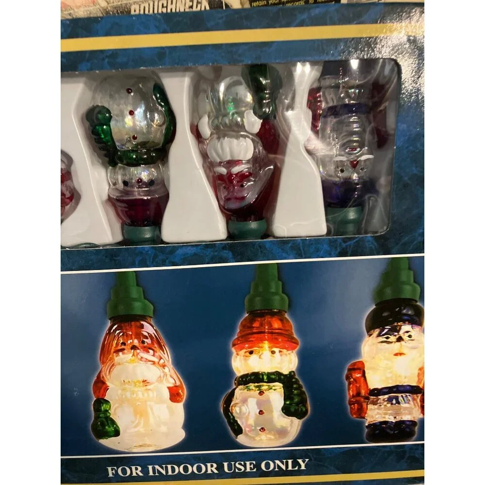 Christmas Indoor String Lights With Santa and Candy Cane Figures J.Hofert Co